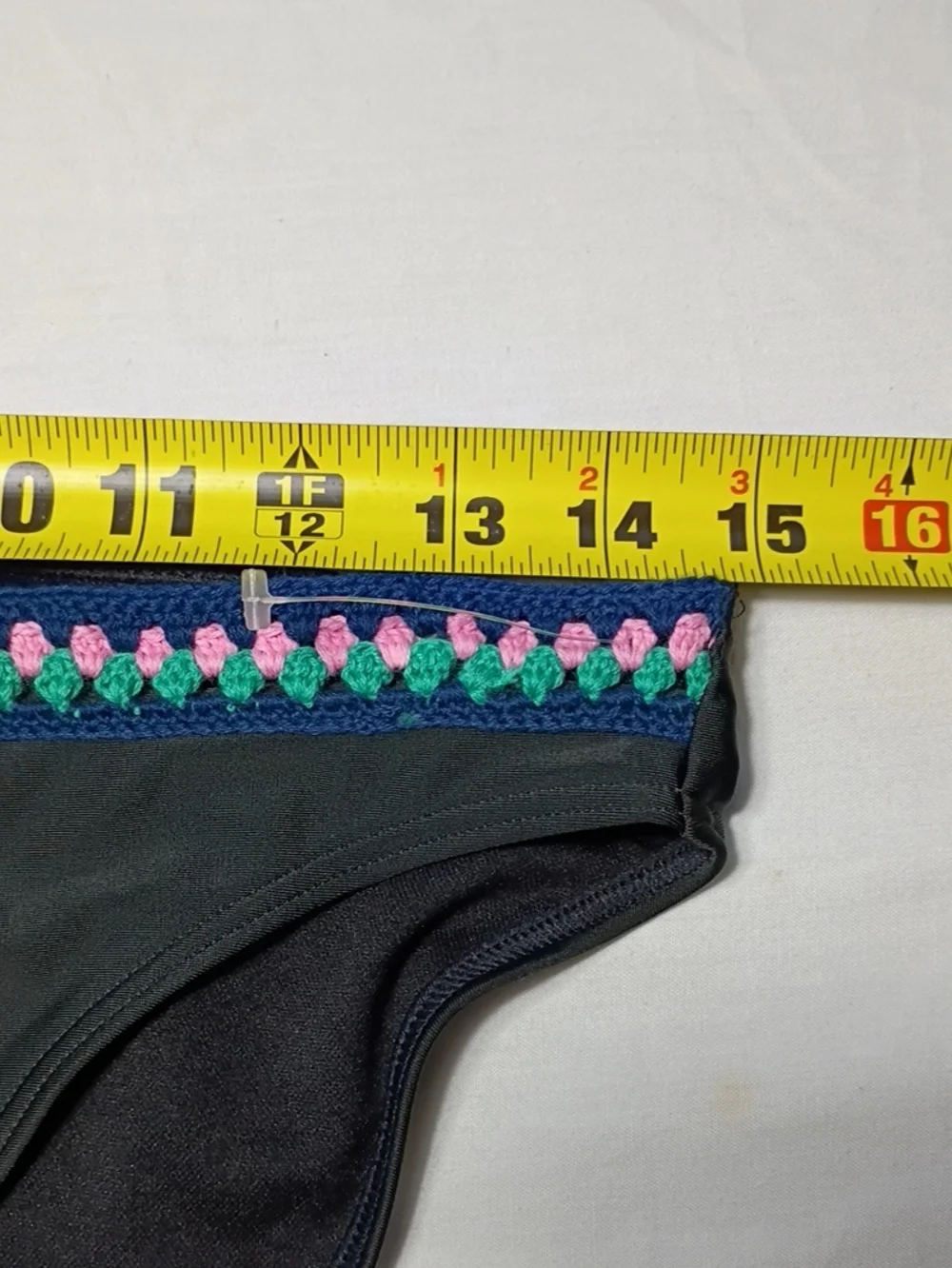 NWT Seekers Australia High Neck Black Bikini with Pink & Teal Trim Womens Sz 10